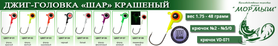 Мормыш Джиг-головка крашеная "ШАР" кр-к VD-071 цвет Желтый