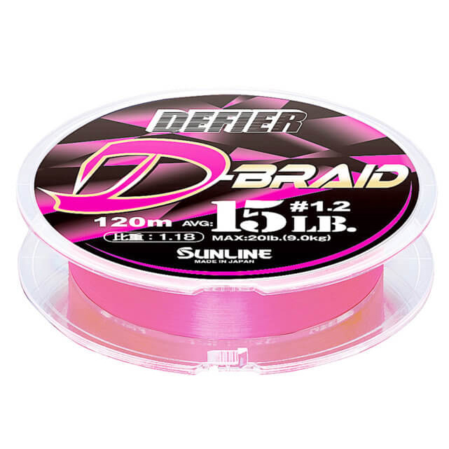 Плетёный шнур Sunline Shooter Defier D-Braid Pink 120m