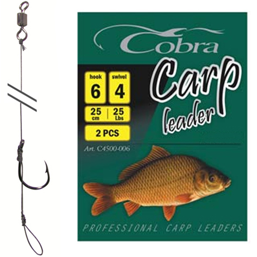 Крючки с поводком Cobra Carp Koi