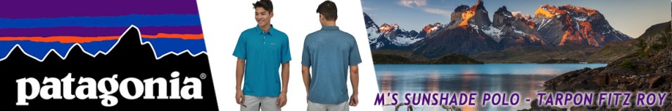 Patagonia M's Sunshade Polo - Tarpon Fitz Roy Berlin Blue (BEBL)