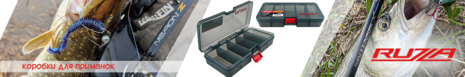 Ruzza Коробка для приманок 178x94x32мм 4 перегородки