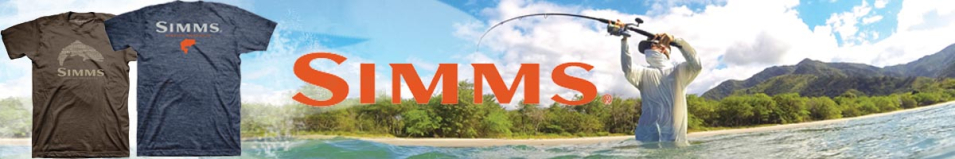 Simms Stacked Typo Logo T-Shirt Trout Brown