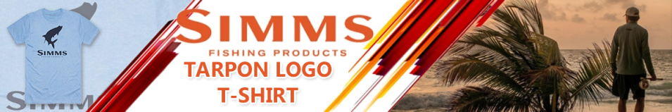 Simms Tarpon Logo T-Shirt, Light Blue Heather