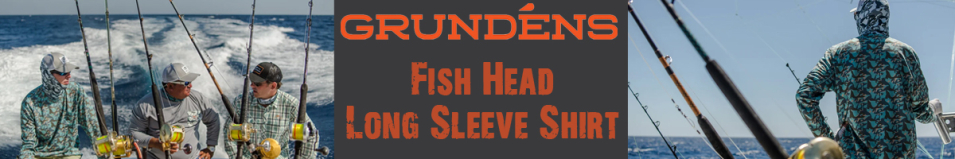Grundens Fish Head Long Sleeve Shirt Dusty Turquiose Camo