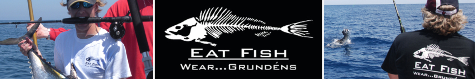 Grundens Eat Fish T-Shirt, Black
