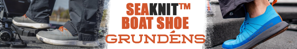 Grundens Sea Knit Boat Shoe, Red Orange