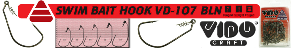 Vido Craft Swim Bait Hook VD-107 (BN) 25 шт