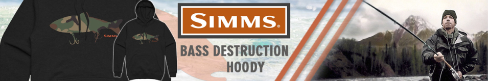 Simms Bass Destruction Hoody, Black