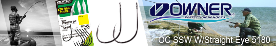 Owner OC-SSW Straight Eye Hooks 5180