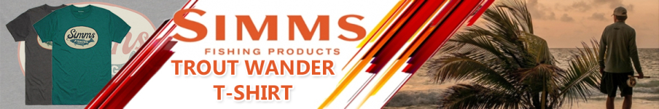 Simms Trout Wander T-Shirt, Dark Teal Heather