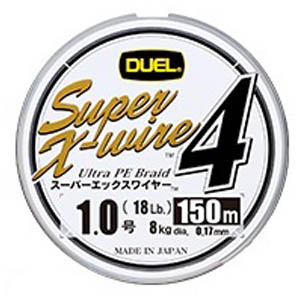 Плетеный шнур Duel PE Super X-Wire 4 150m #1.0 5Color (No Marking)