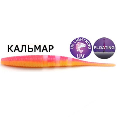 Силиконовая приманка Crazy Fish Polaris 4" 38-100-13d-6-F кальмар цв. peach (персик)
