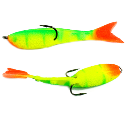 Мормыш Рыбка перфорированная 7 см, цв. 05 желто-зеленая PFPN7-05 5 шт