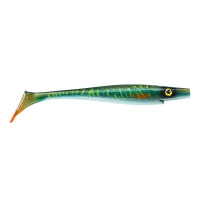 Силиконовая приманка Strike Pro Pig Shad Tournament 180мм 30гр (SP-172M) цвет: Green Motoroil Pike UV