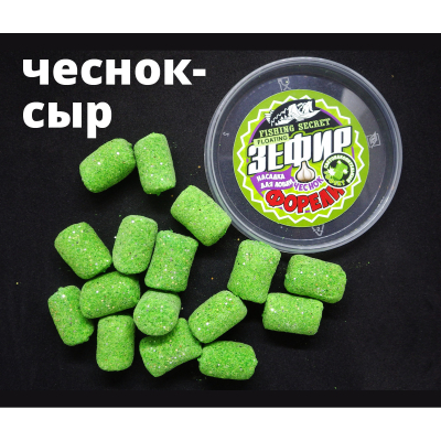 Насадка Fishing Secret "ЗЕФИР" (зеленый) (чеснок-сыр)