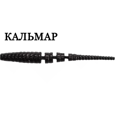 Силиконовая приманка Crazy Fish Polaris 1.2" 61-30-51-6 кальмар цв. black (черный)