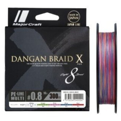Шнур Major Craft Dangan Braid X Multicolor DBX8-300/2MC
