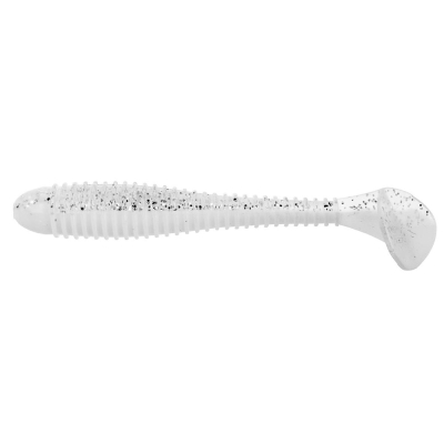 Силиконовая приманка Helios Catcher 3,55"/9 см White & Sparkles 5шт. (HS-2-002)