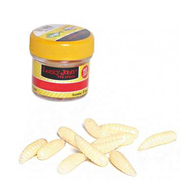 Насадки искусст. съедоб. Lucky John Pro Series Maggot опарыш 14мм 25шт.