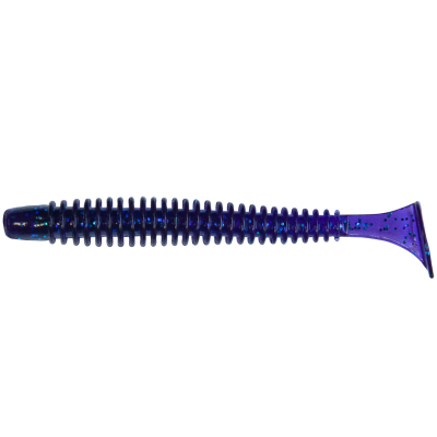 Силиконовая приманка Pike Hunter Ribbed Worm 4.6" 11.7 см. #004 Violet (UV) (4 шт)
