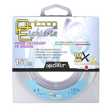 Шнур плетеный Pontoon21 Eighteria 150m - 0.285mm (многоцветный)