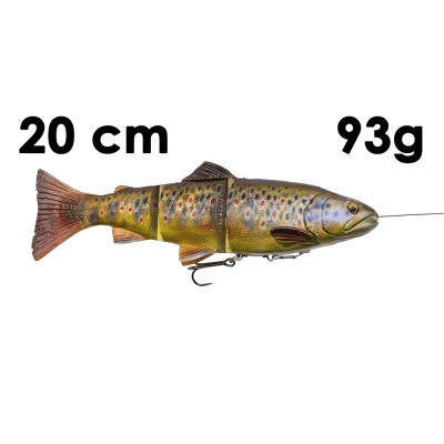 Приманка Savage Gear 4D Line Thru Trout SS 20cm 93g 03-Dark Brown Trout 57390