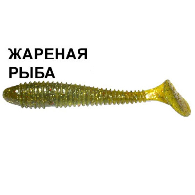 Силиконовая приманка Crazy Fish Vibro Fat 1-71-1-3 жареная рыба цв. olive (оливка)