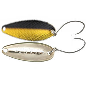 Блесна колебл. Mukai Keiryu Iwana 3.0g Two sides diamond cut цв. #05 Yellow G Black