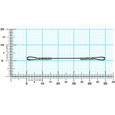 Соединительное звено для стингера из титана Vido Craft 1х7, 50 мм, толщ. 0,5 мм, 20 кг, 3 шт/уп VD-7TiSLN-05-50