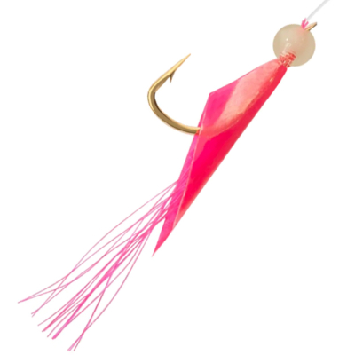 Сабики BKK Micro Flash - NFA-01 (Pink natural fish skin + Green resin + Bottom Loop-Fluorocarbon) (A-BX-0023)