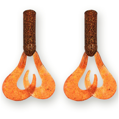 Хвост для бактейла Miuras Mouse Big, 42гр цвет: кола с блестками, 2шт