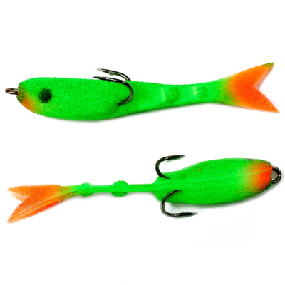 Рыбка Мормыш перфорированная 6 см, цв. 07 зеленая PFPN6-07 5 шт