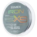 Плетёный шнур Zemex Iron X9 150m Gray, d 0.12 mm