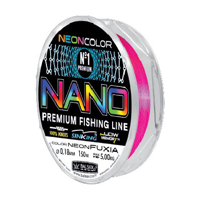 Леска Balsax Nano Neon Fuxia 30м. 0,20мм.