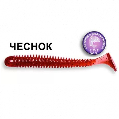Силиконовая приманка Crazy Fish Vibro Worm 2" 3-50-11-5 чеснок цв. ruby (рубин)