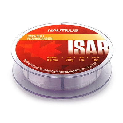 Леска Nautilus Isar Fluorocarbon Clear 50м d-0.18мм 2.7кг