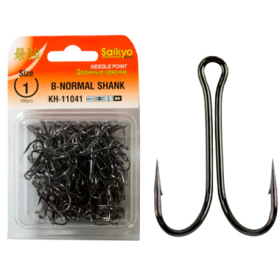 Крючки двойные Saikyo Normal Shank KH-11041 BN №1/0 (100шт)