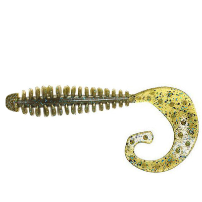 Силиконовая приманка Reins G Tail Grub 3" цв. 005 Green Pumpkin Blue