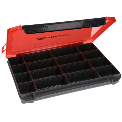 Коробка рыболова Mikado (25,5x19,5x3,5cm) с красной крышкой (UAC-H1901-L/RED)