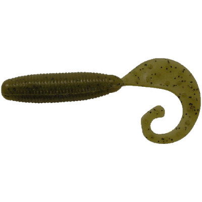 Силиконовая приманка Reins Fat G Tail Grub 4" цв. 035 Green Sparkling