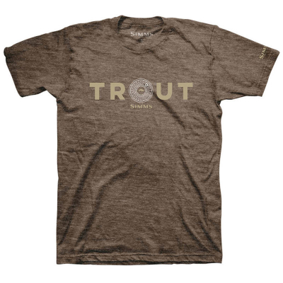 Футболка Simms Reel Trout T-Shirt, XXL, Brown Heather
