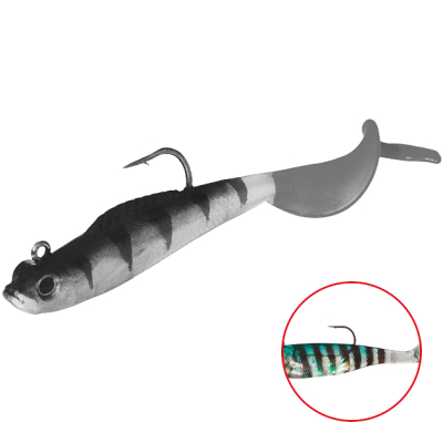 Силиконовая приманка оснащенная Mikado Crystal Fish WXH-55-10см цв. 8 (1уп.-2шт.)