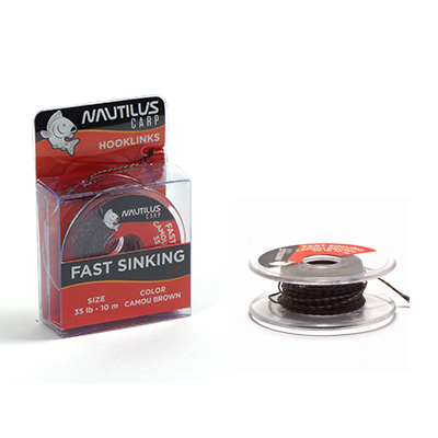 Поводковый материал Nautilus Fast Sinking 35lb 10м Camou Green