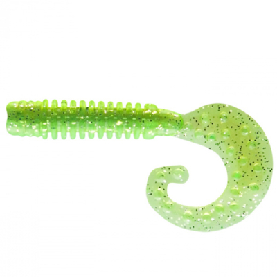 Твистер Sprut Mizuiro 75mm/3.7g/TL (Transparent-Lemon) Special Natural Attractant (7шт)