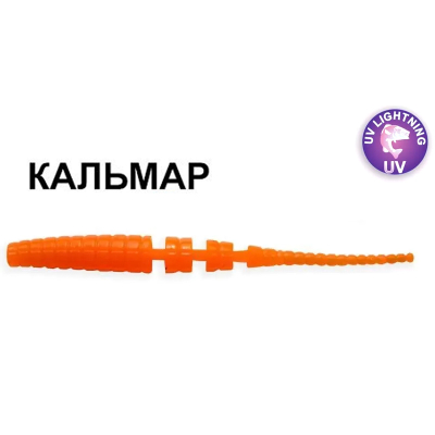 Силиконовая приманка Crazy Fish Polaris 2" 17-54-64-6 кальмар цв. fluo orange (флуоресцентно-оранжевый)