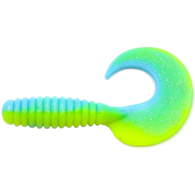 Силиконовая приманка Yaman Pro Spiral 3,5" цвет #18 - Ice Chartreuse (уп.10 шт)