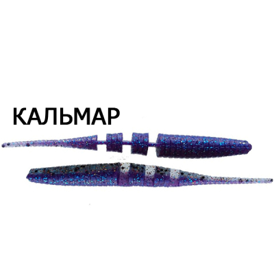 Силиконовая приманка Crazy Fish Polaris 4" 38-100-51d-6 кальмар цв. milky way