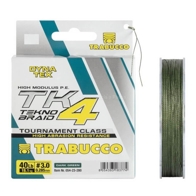 Плетеный шнур Trabucco TK4 Tekno Braid, 150m Moss Green - #1.0/20lb