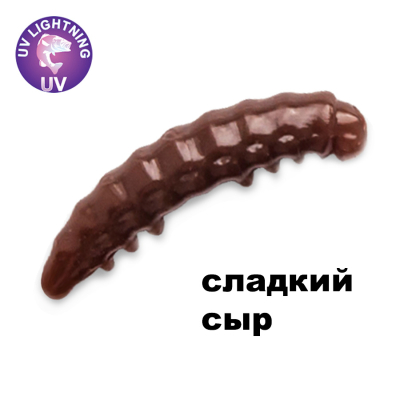 Силиконовая приманка Crazy Fish MF H-Worm Inline 1.1" 20 шт (2*10) 63-28-100-9-EF сладкий сыр цв. 100