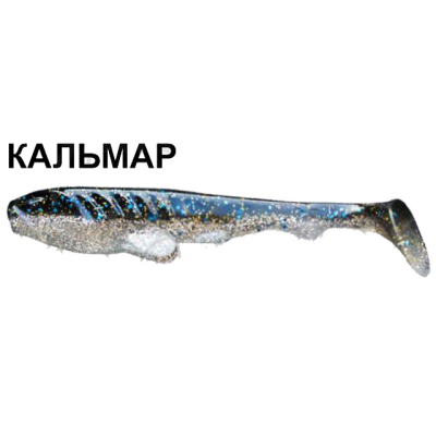 Силиконовая приманка Crazy Fish Tough 5" 28-125-17d-6 кальмар цв. black fish (черная рыба)
